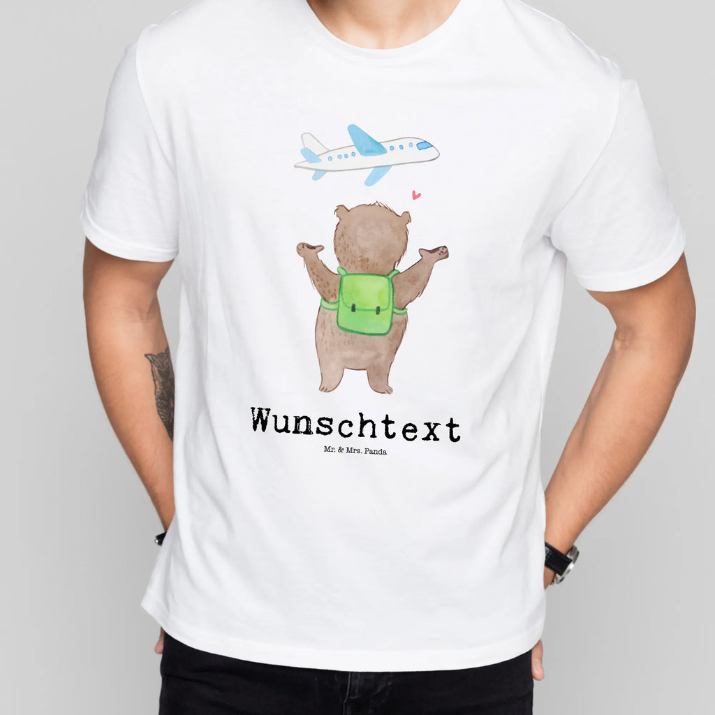 Personalised T-Shirt bear Airplane T-Shirt mit Aufruck, T-Shirt mit Namen, T-Shirt Personalisiert, Ehefrau, Hocheitstag, Heiratsantrag, Heiraten, Jahrestag, Verlobung, Liebesgeschenk, Liebe, Partner, Freundin, Ehemann, Freund, Geschenk für Freundin, Valentinstag, Hochzeitstag, Geschenk für Partner, Geschenk für Frauen, für Ehemann, Liebesbeweis, für Männer, Mitbringsel
