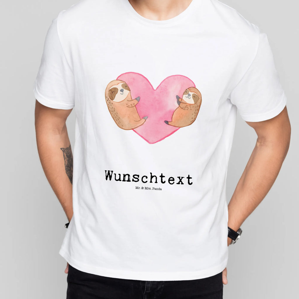 Personalised T-Shirt sloths Heart Männer, T-Shirt Personalisiert, T-Shirt mit Namen, Frauen, T-Shirt mit Aufruck, Liebe, Partner, Freund, Freundin, Ehemann, Ehefrau, Heiraten, Verlobung, Heiratsantrag, Liebesgeschenk, Jahrestag, Hocheitstag, Liebesbeweis, Geschenk für Partner, Hochzeitstag, für Ehemann, Geschenk für Frauen, Valentinstag, für Männer, Mitbringsel, Geschenk für Freundin