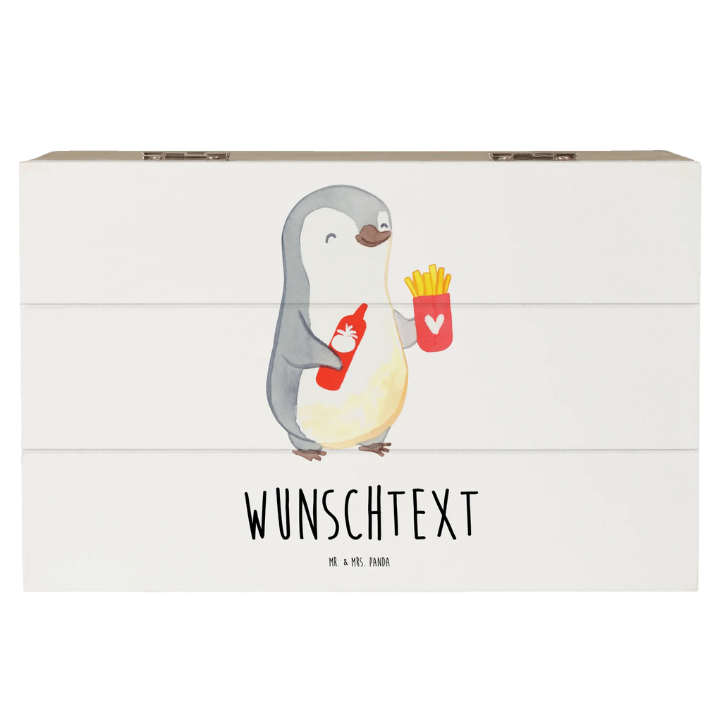 Personalizowane drewniane pudełko pingwin frytki Miłość, partner, przyjaciel, przyjaciółka, mąż, żona, wesele, zaręczyny, prośba o rękę, prezent miłosny, rocznica, dzień ślubu