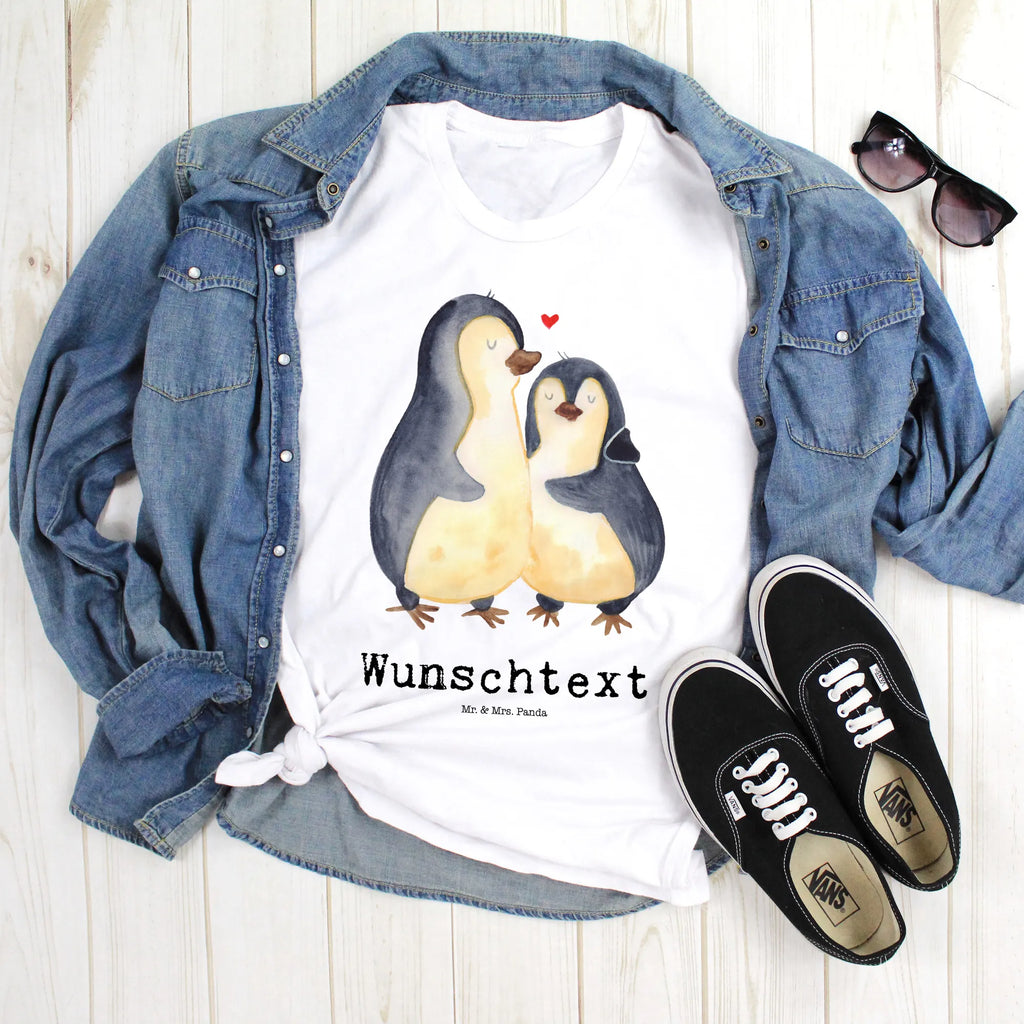 Personalised T-Shirt penguins Fall asleep T-Shirt Personalisiert, Männer, Frauen, T-Shirt mit Namen, T-Shirt mit Aufruck, Liebe, Partner, Freund, Freundin, Ehemann, Ehefrau, Heiraten, Verlobung, Heiratsantrag, Liebesgeschenk, Jahrestag, Hocheitstag, Geschenk für Partner, Valentinstag, Liebesbeweis, für Ehemann, Geschenk für Frauen, für Männer, Mitbringsel, Hochzeitstag, Geschenk für Freundin