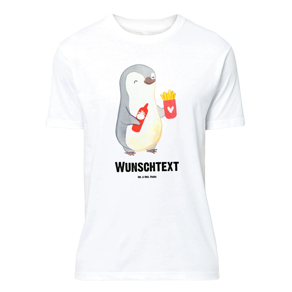 Personalised T-Shirt penguin French fries T-Shirt mit Namen, T-Shirt mit Aufruck, T-Shirt Personalisiert, Ehefrau, Hocheitstag, Heiratsantrag, Heiraten, Jahrestag, Verlobung, Liebesgeschenk, Liebe, Partner, Freundin, Ehemann, Freund, Geschenk für Partner, Mitbringsel, Liebesbeweis, Hochzeitstag, Geschenk für Freundin, Geschenk für Frauen, für Männer, für Ehemann, Valentinstag