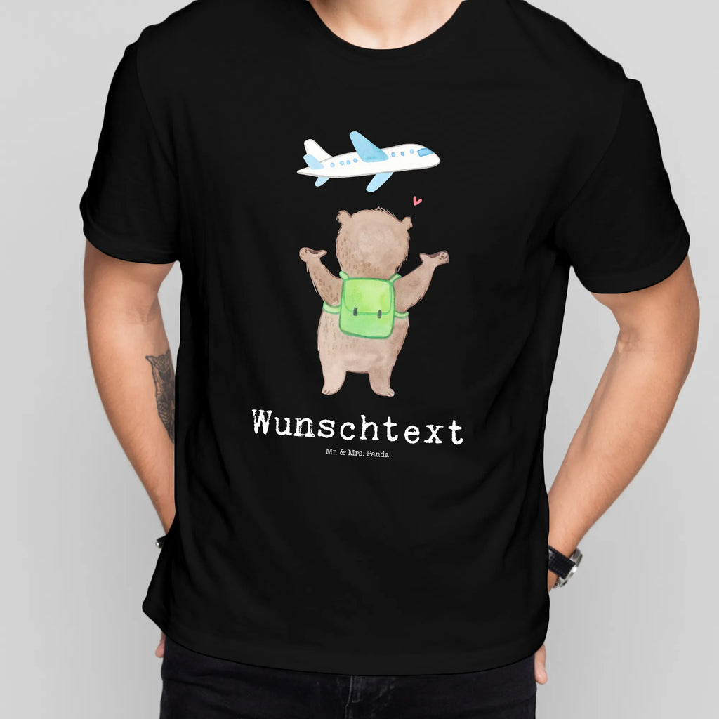 Personalised T-Shirt bear Airplane T-Shirt mit Aufruck, T-Shirt mit Namen, T-Shirt Personalisiert, Ehefrau, Hocheitstag, Heiratsantrag, Heiraten, Jahrestag, Verlobung, Liebesgeschenk, Liebe, Partner, Freundin, Ehemann, Freund, Geschenk für Freundin, Valentinstag, Hochzeitstag, Geschenk für Partner, Geschenk für Frauen, für Ehemann, Liebesbeweis, für Männer, Mitbringsel