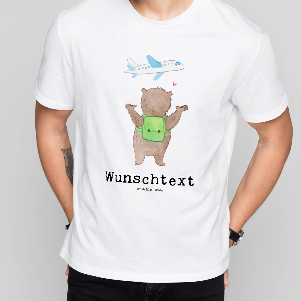 Personalised T-Shirt bear Airplane T-Shirt mit Aufruck, T-Shirt mit Namen, T-Shirt Personalisiert, Ehefrau, Hocheitstag, Heiratsantrag, Heiraten, Jahrestag, Verlobung, Liebesgeschenk, Liebe, Partner, Freundin, Ehemann, Freund, Geschenk für Freundin, Valentinstag, Hochzeitstag, Geschenk für Partner, Geschenk für Frauen, für Ehemann, Liebesbeweis, für Männer, Mitbringsel