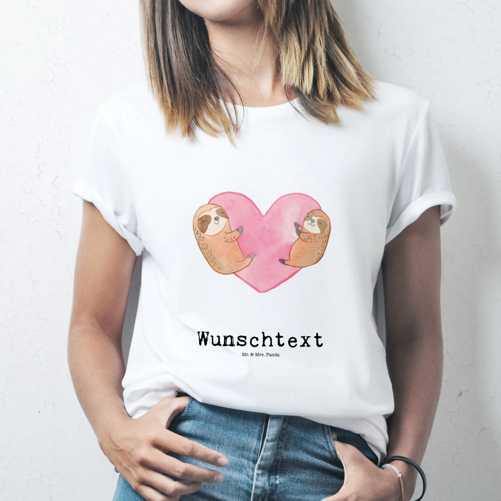 Personalised T-Shirt sloths Heart Männer, T-Shirt Personalisiert, T-Shirt mit Namen, Frauen, T-Shirt mit Aufruck, Liebe, Partner, Freund, Freundin, Ehemann, Ehefrau, Heiraten, Verlobung, Heiratsantrag, Liebesgeschenk, Jahrestag, Hocheitstag, Liebesbeweis, Geschenk für Partner, Hochzeitstag, für Ehemann, Geschenk für Frauen, Valentinstag, für Männer, Mitbringsel, Geschenk für Freundin