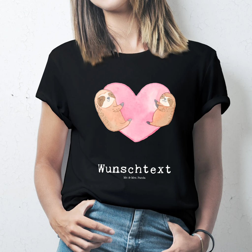 Personalised T-Shirt sloths Heart Männer, T-Shirt Personalisiert, T-Shirt mit Namen, Frauen, T-Shirt mit Aufruck, Liebe, Partner, Freund, Freundin, Ehemann, Ehefrau, Heiraten, Verlobung, Heiratsantrag, Liebesgeschenk, Jahrestag, Hocheitstag, Liebesbeweis, Geschenk für Partner, Hochzeitstag, für Ehemann, Geschenk für Frauen, Valentinstag, für Männer, Mitbringsel, Geschenk für Freundin