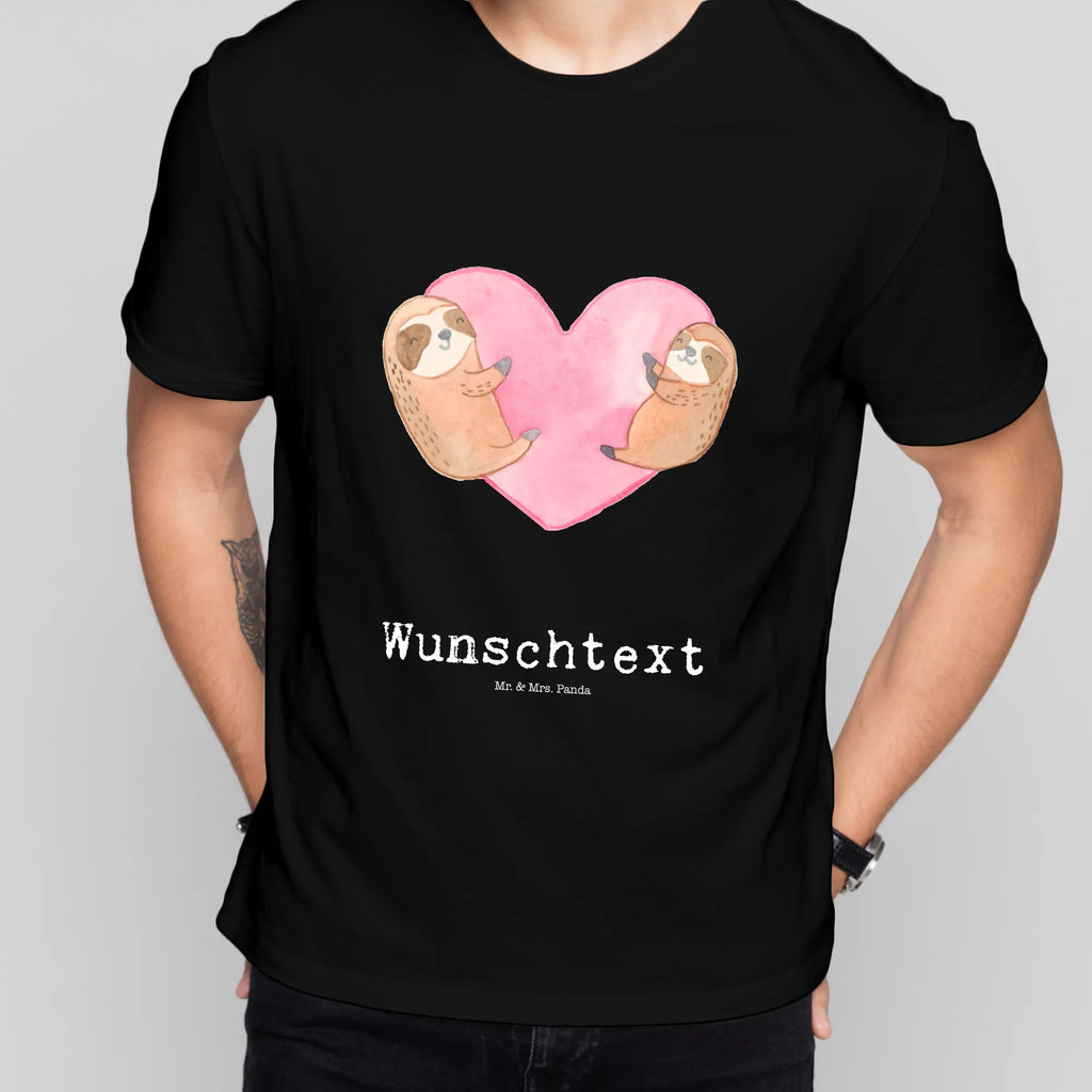 Personalised T-Shirt sloths Heart Männer, T-Shirt Personalisiert, T-Shirt mit Namen, Frauen, T-Shirt mit Aufruck, Liebe, Partner, Freund, Freundin, Ehemann, Ehefrau, Heiraten, Verlobung, Heiratsantrag, Liebesgeschenk, Jahrestag, Hocheitstag, Liebesbeweis, Geschenk für Partner, Hochzeitstag, für Ehemann, Geschenk für Frauen, Valentinstag, für Männer, Mitbringsel, Geschenk für Freundin