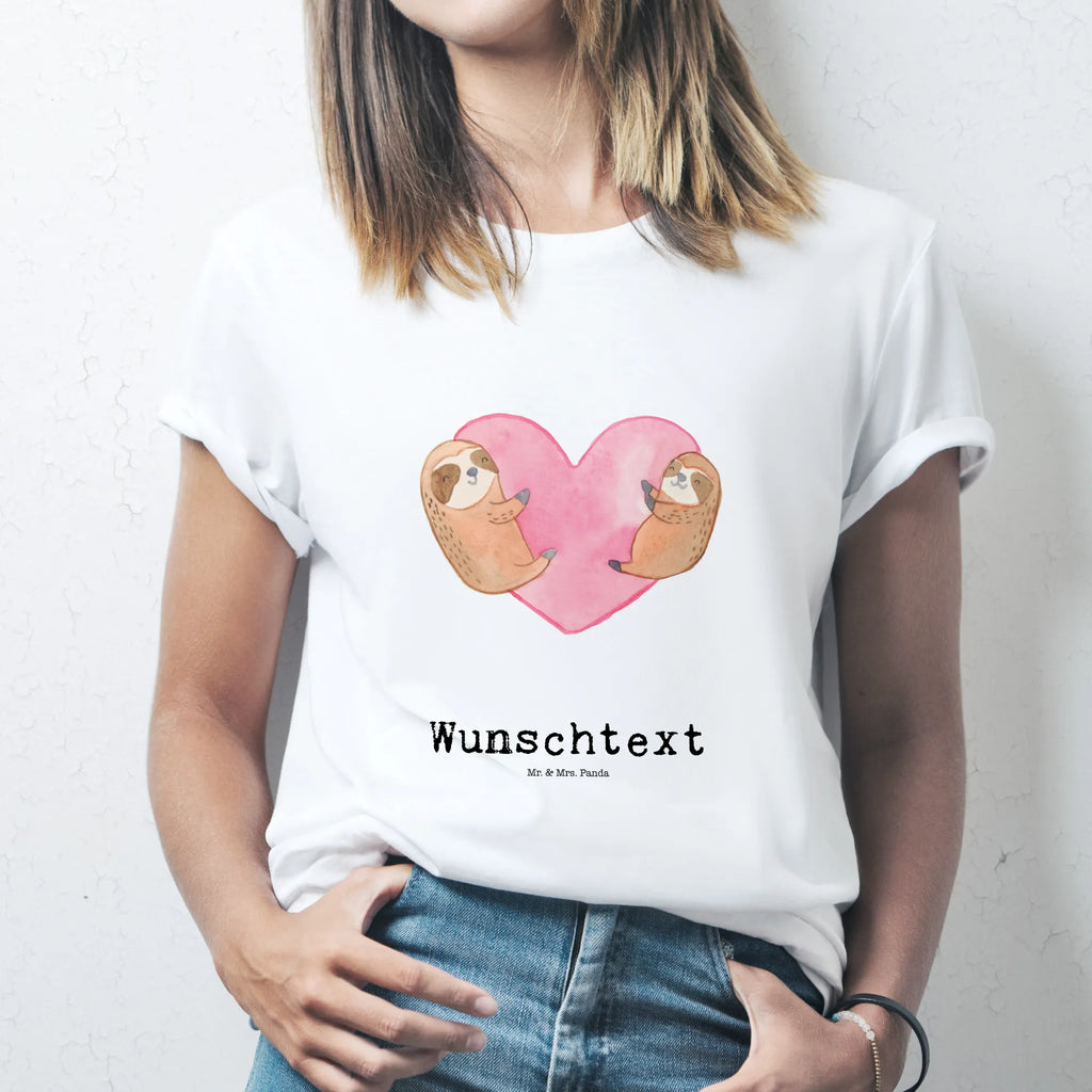 Personalised T-Shirt sloths Heart Männer, T-Shirt Personalisiert, T-Shirt mit Namen, Frauen, T-Shirt mit Aufruck, Liebe, Partner, Freund, Freundin, Ehemann, Ehefrau, Heiraten, Verlobung, Heiratsantrag, Liebesgeschenk, Jahrestag, Hocheitstag, Liebesbeweis, Geschenk für Partner, Hochzeitstag, für Ehemann, Geschenk für Frauen, Valentinstag, für Männer, Mitbringsel, Geschenk für Freundin