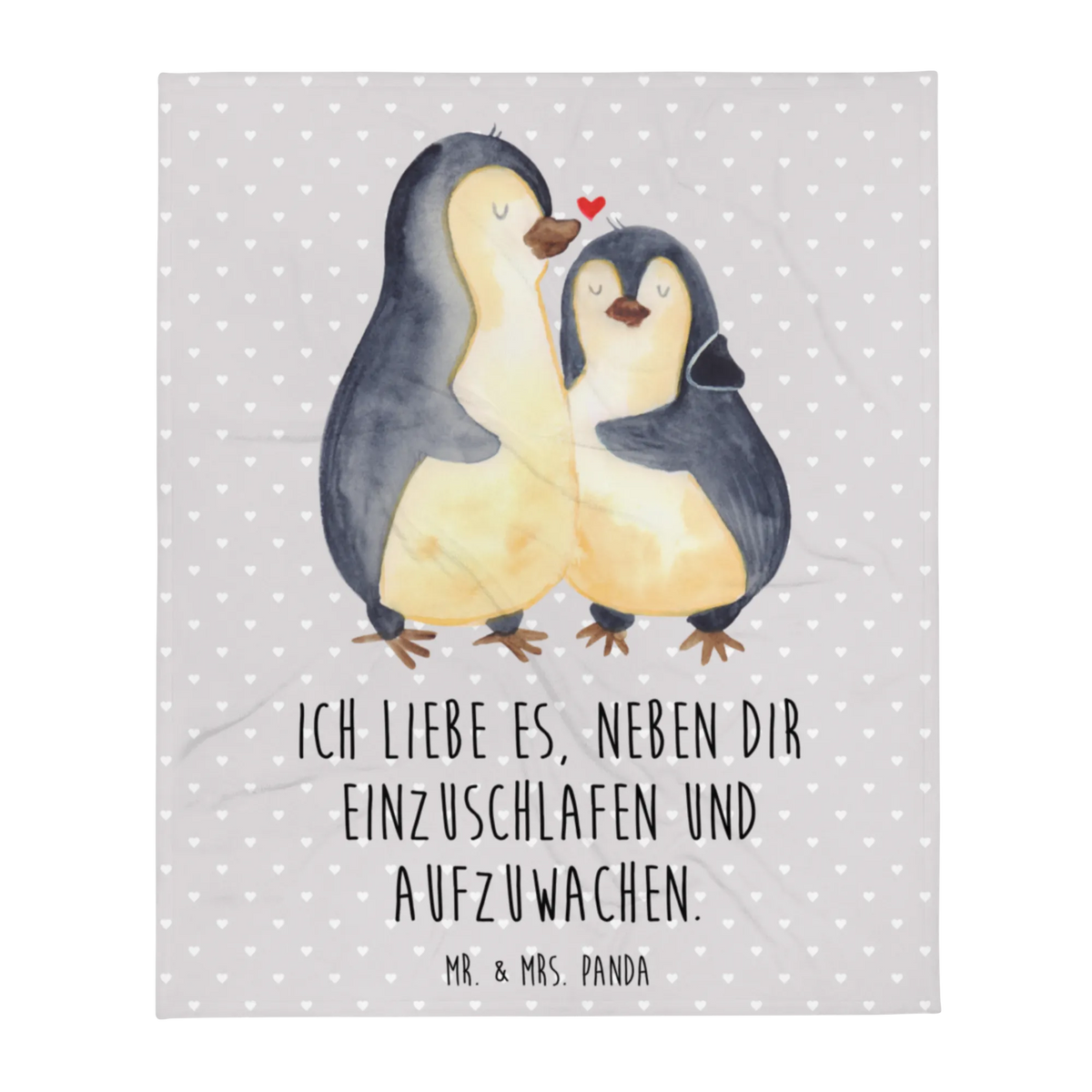 Koc pingwiny zasypianie Miłość, partner, przyjaciel, przyjaciółka, mąż, żona, wesele, zaręczyny, prośba o rękę, prezent miłosny, rocznica, dzień ślubu
