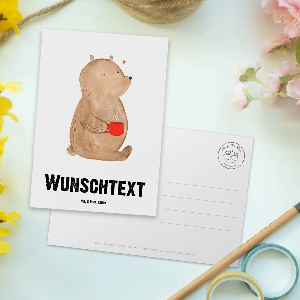 Personalisierte Postkarte Bär Morgenkaffee Einladung mit Namen, Einladung mit Wunschtext, Postkarte mit Wunschtext, Karte mit Wunschtext, Grußkarte mit Wunschtext, Postkarte Personalisierbar, Geschenkkarte mit Wunschtext, Ansichtskarte mit Namen, Geschenkkarte mit Namen, Ansichtskarte mit Wunschtext, Grußkarte mit Namen, Karte mit Namen, Postkarte mit Namen, Postkarte Bedrucken, Freundin, Freund, Liebe, Liebesgeschenk, Jahrestag, Verlobung, Partner, Ehemann, Ehefrau, Heiraten, Heiratsantrag, Hocheitstag, für Ehemann, Valentinstag, Liebesbeweis, Geschenk für Frauen, Geschenk für Freundin, für Männer, Hochzeitstag, Mitbringsel, Geschenk für Partner