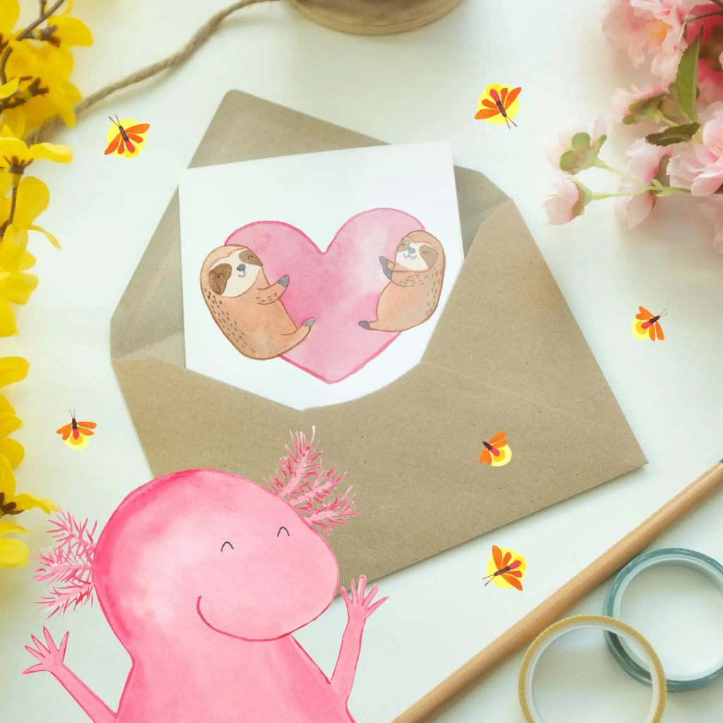 Personalised greetings card sloths Heart Love, Loving, Two, Together, Marriage, Engagement, Proposal of marriage, Love gift, gift for her, gift for him, anniversary gift, Valentine&#39;s Day Gift for Women Love Gift Anniversary Wedding Anniversary Party Favor Gift for Girlfriend Gift for Partner Boyfriend Gift Token of Love for Men for Husband