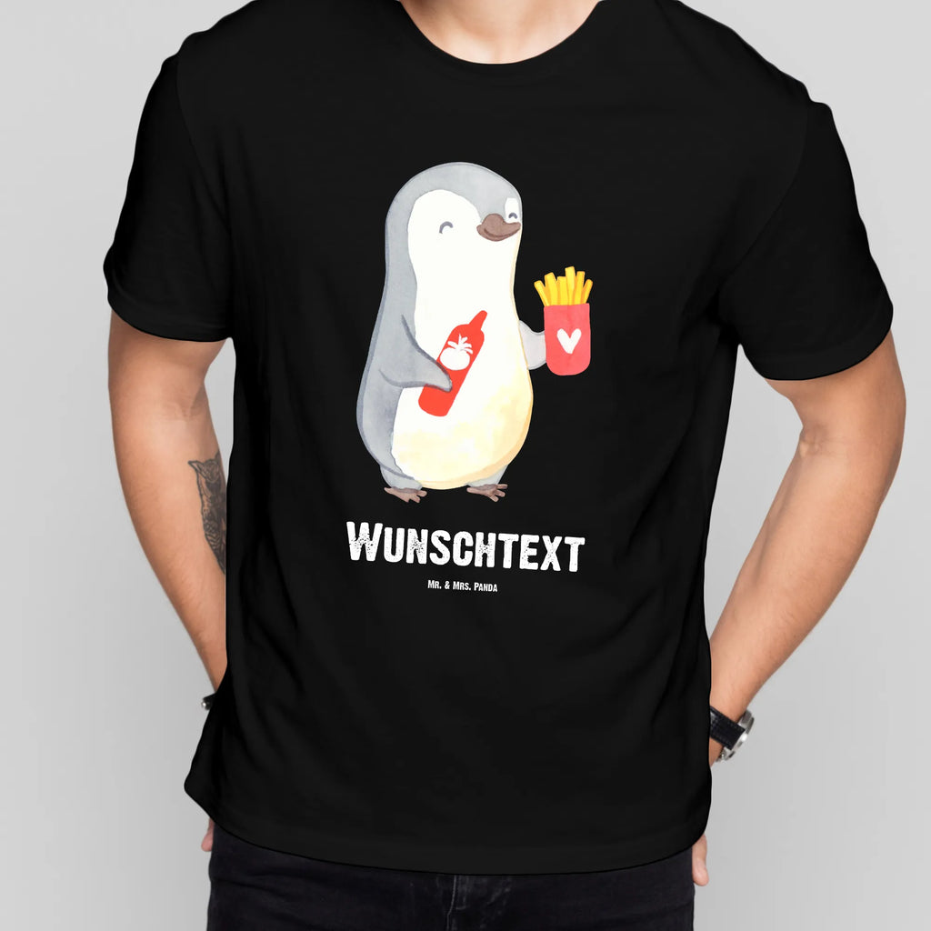 Personalised T-Shirt penguin French fries T-Shirt mit Namen, T-Shirt mit Aufruck, T-Shirt Personalisiert, Ehefrau, Hocheitstag, Heiratsantrag, Heiraten, Jahrestag, Verlobung, Liebesgeschenk, Liebe, Partner, Freundin, Ehemann, Freund, Geschenk für Partner, Mitbringsel, Liebesbeweis, Hochzeitstag, Geschenk für Freundin, Geschenk für Frauen, für Männer, für Ehemann, Valentinstag