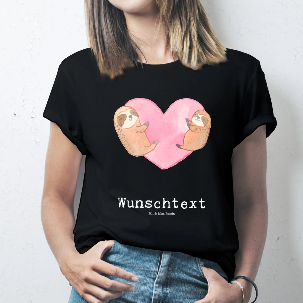 Personalised T-Shirt sloths Heart Männer, T-Shirt Personalisiert, T-Shirt mit Namen, Frauen, T-Shirt mit Aufruck, Liebe, Partner, Freund, Freundin, Ehemann, Ehefrau, Heiraten, Verlobung, Heiratsantrag, Liebesgeschenk, Jahrestag, Hocheitstag, Liebesbeweis, Geschenk für Partner, Hochzeitstag, für Ehemann, Geschenk für Frauen, Valentinstag, für Männer, Mitbringsel, Geschenk für Freundin