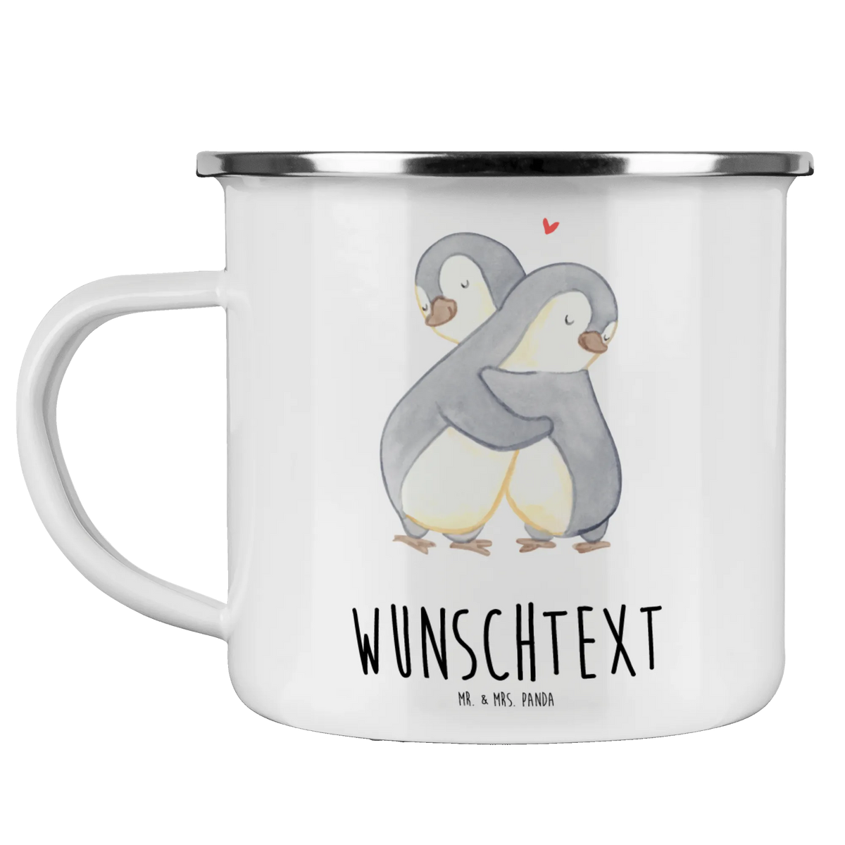 Personalised enamel cup penguins Cuddle Love, Loving, Two, Together, Marriage, Engagement, Proposal of marriage, Love gift, gift for her, gift for him, anniversary gift, Valentine's Day Gift for Women Love Gift Anniversary Wedding Anniversary Party Favor Gift for Girlfriend Gift for Partner Boyfriend Gift Token of Love for Men for Husband