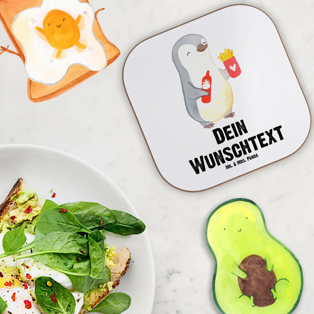 Personalised coaster penguin French fries Love, Loving, Two, Together, Marriage, Engagement, Proposal of marriage, Love gift, gift for her, gift for him, anniversary gift, Valentine&#39;s Day Gift for Women Love Gift Anniversary Wedding Anniversary Party Favor Gift for Girlfriend Gift for Partner Boyfriend Gift Token of Love for Men for Husband