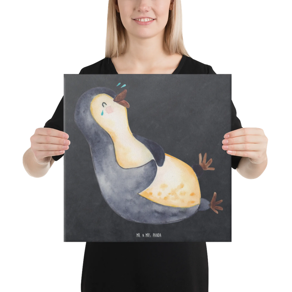Canvas picture pingwin Śmiech Leinwand, Kunstdruck, Wanddeko, Bild, Dekoration, Pinguin, Lachen, Pinguine, lustiger Spruch, Fröhlich, Humor, Optimismus, Fröhlichkeit