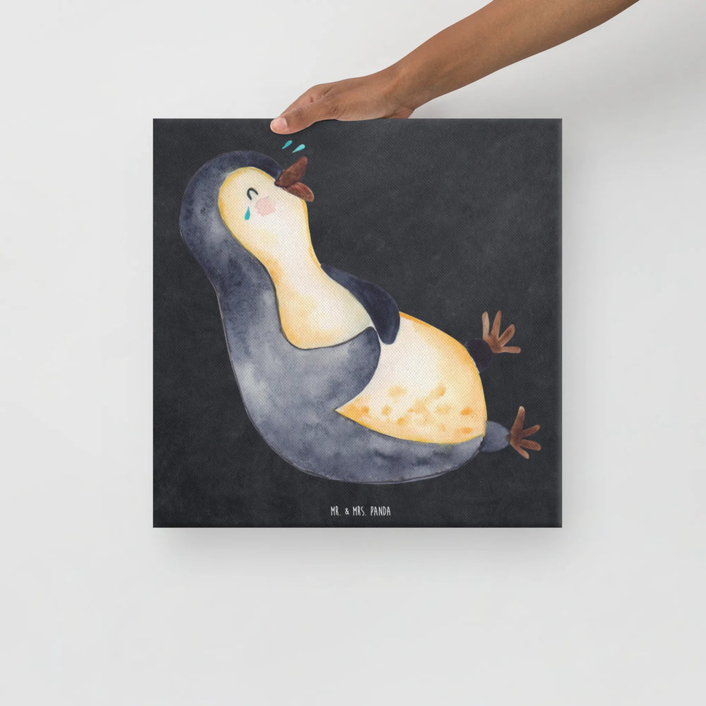 Canvas picture pingwin Śmiech Leinwand, Kunstdruck, Wanddeko, Bild, Dekoration, Pinguin, Lachen, Pinguine, lustiger Spruch, Fröhlich, Humor, Optimismus, Fröhlichkeit