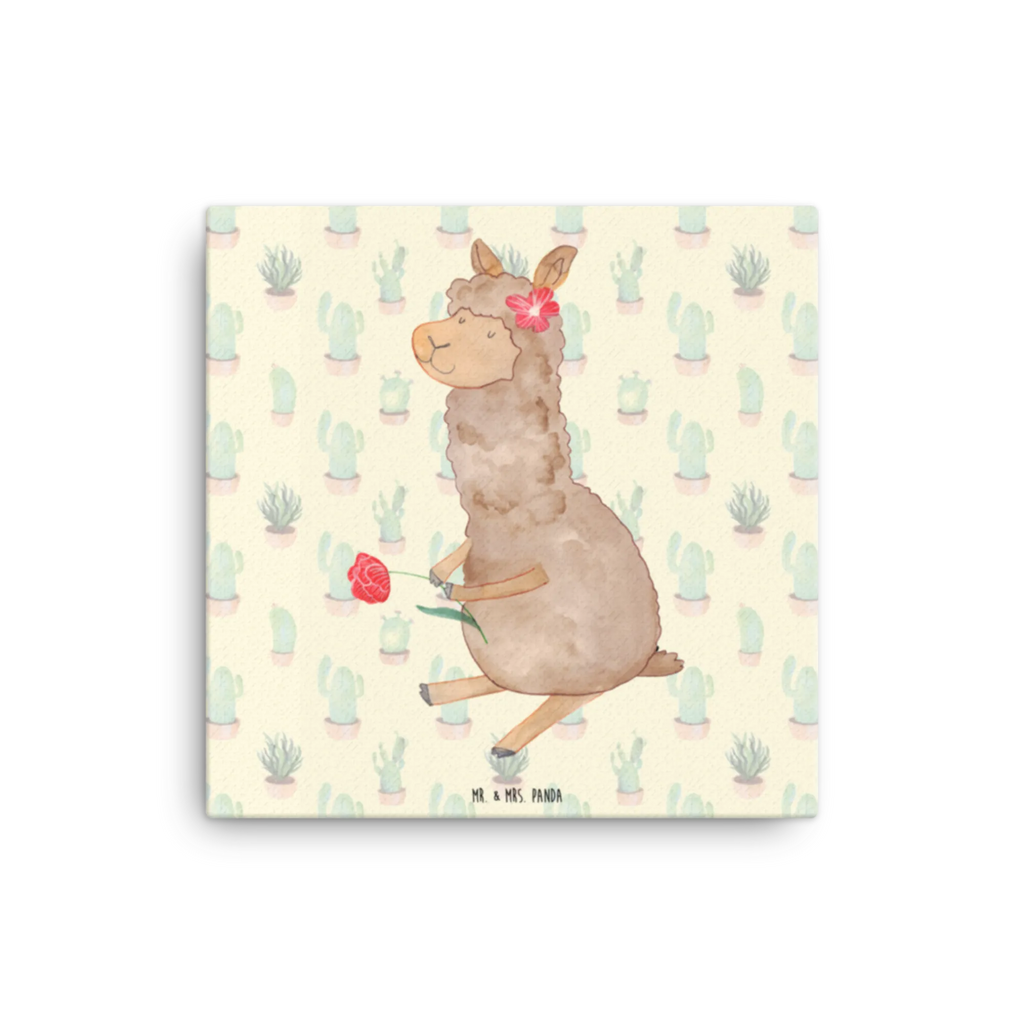 Leinwand Bild Alpaka Blume Kunstdruck, Leinwand, Lama, Alpaka, Alpaka Witz, Alpaka Spruch, Blume, Lamas, Alpaka Geschenk, Alpaka Dekoration, Alpaka Zitat, Motiv Alpaka, Alpaka Dekor