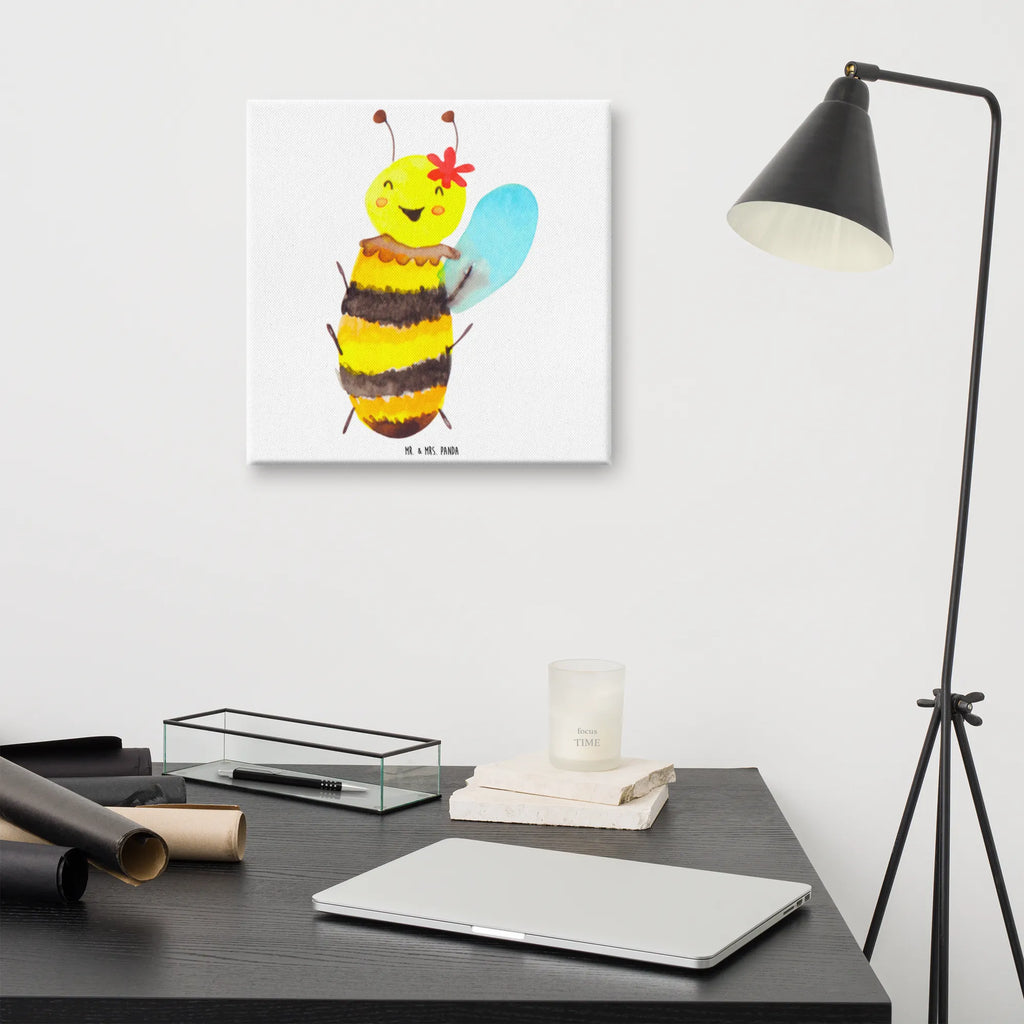 Canvas picture bee happy Kunstdruck, Leinwand, Hummel, Biene, Wespe