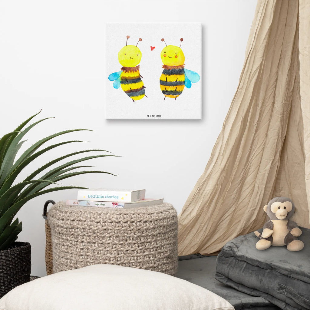 Canvas picture bee In love Leinwand, Kunstdruck, Dekoration, Bild, Wanddeko, Biene, Wespe, Hummel