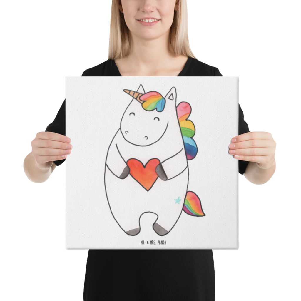 Leinwand Bild Einhorn Herz Leinwand, Kunstdruck, Unicorn, Einhorn, Einhorn Deko, Einhörner, Herz, Anders, Bunt, Freundin, böse, Witzig, Lustig, Schlimm