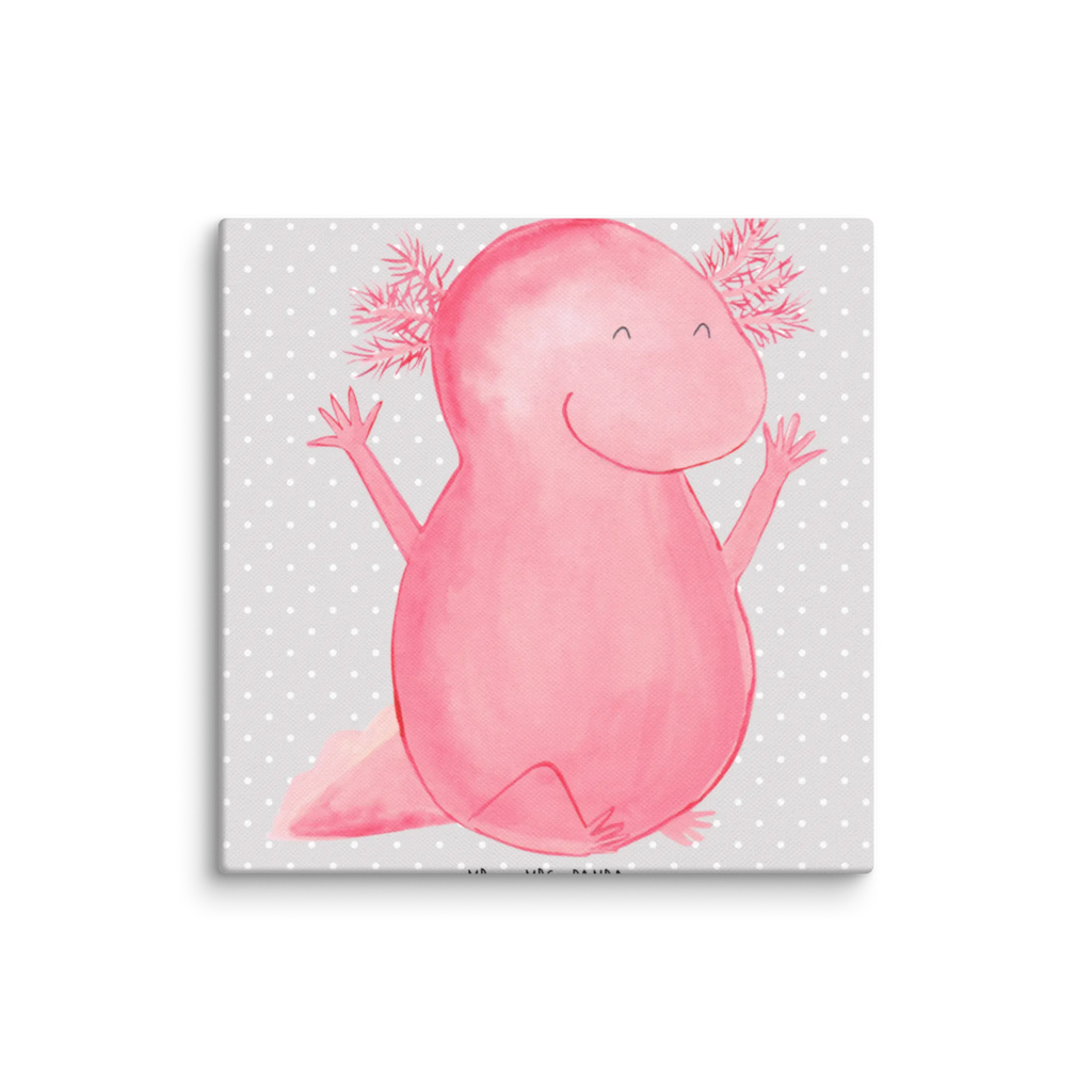Canvas picture axolotl Hooray Kunstdruck, Leinwand, Molch, Axolotl, Zufriedenheit, Spaß, Axolot, Fröhlich, Lurche, Lurch, Schwanzlurch, Freude, Motivation