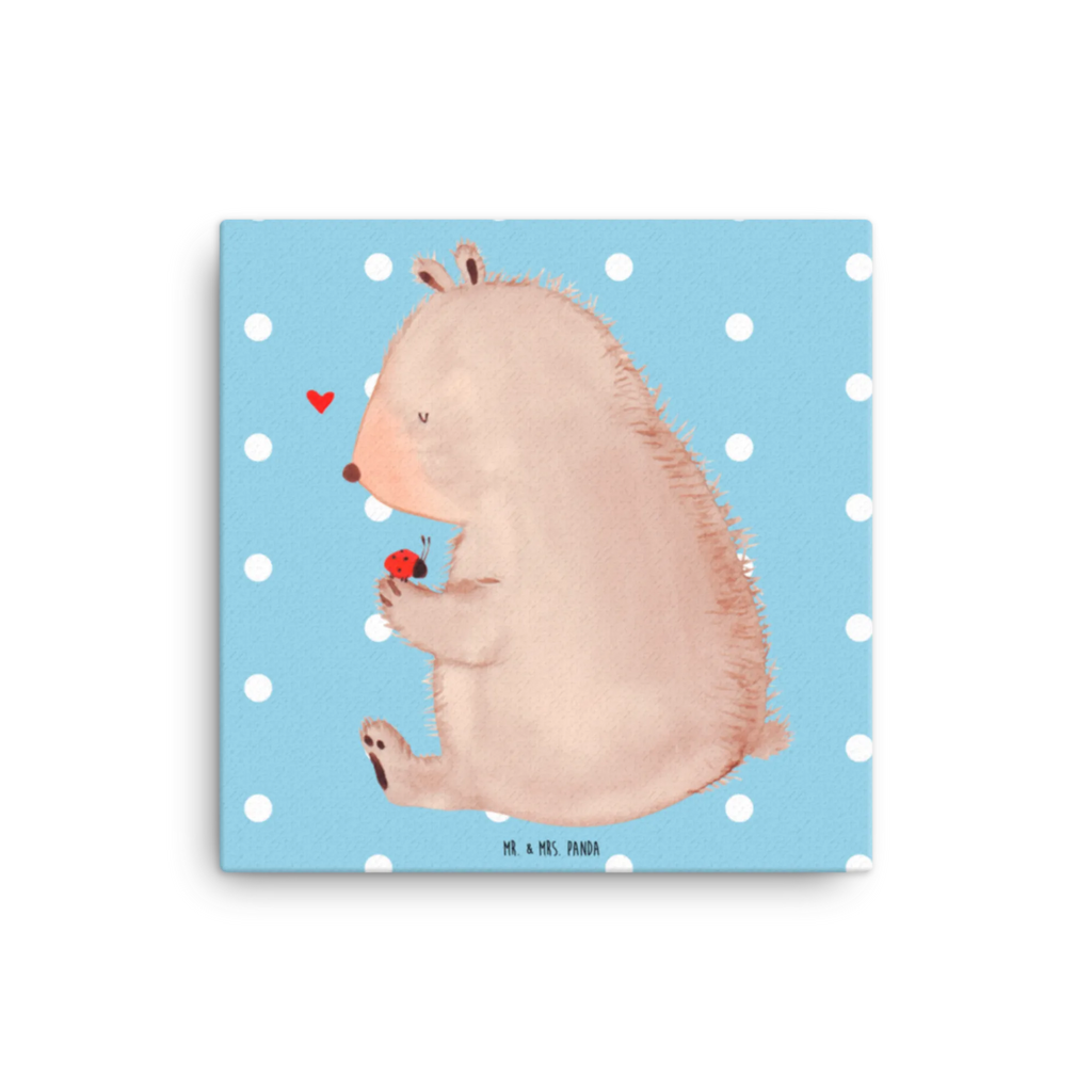 Canvas picture bear ladybug Leinwand, Kunstdruck, Teddybär, Teddy, Bär, Das Leben Ist schön, Freiheit, Motivation, Liebe, Marienkäfer