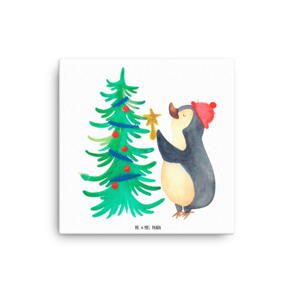 Canvas picture penguin Christmas tree Kunstdruck, Leinwand, Weihnachtsdeko, Winter, Nikolaus, Advent, Heiligabend, Wintermotiv, Weihnachten, Pinguin