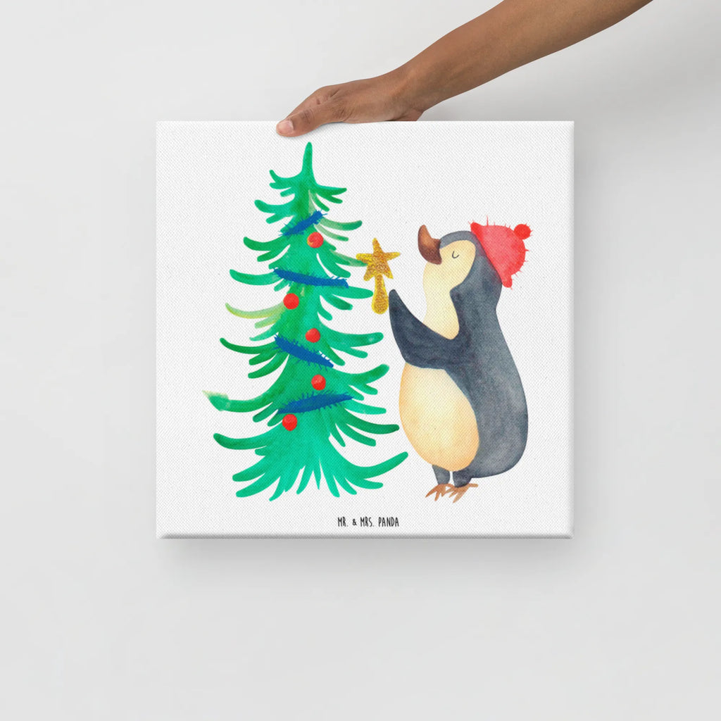 Canvas picture penguin Christmas tree Kunstdruck, Leinwand, Weihnachtsdeko, Winter, Nikolaus, Advent, Heiligabend, Wintermotiv, Weihnachten, Pinguin