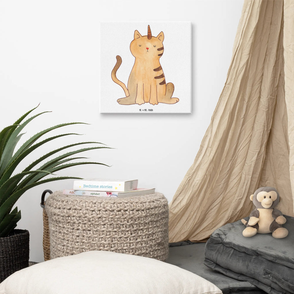 Canvas picture unicorn Cat Leinwand, Bild, Kunstdruck, Wanddeko, Dekoration, Einhorn, Einhörner, Einhorn Deko, Unicorn, Katzer, Mieze, Regenbogen, Glitzer, Einhornpower, Erwachsenwerden, Katze, Katzenhorn, Einhornkatze, Kittyhorn