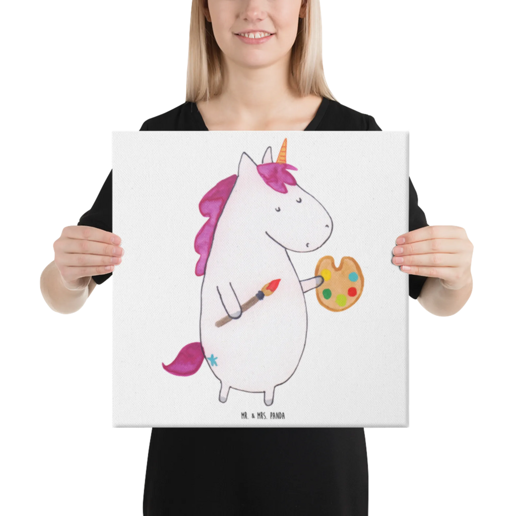 Canvas picture unicorn Artist Wanddeko, Bild, Leinwand, Dekoration, Kunstdruck, Einhorn, Einhörner, Einhorn Deko, Unicorn, Artist, Geschenk, Farbe, Maler, Zeichnen, Pinsel, Künstler, Stift, Englisch, Malen, Welt