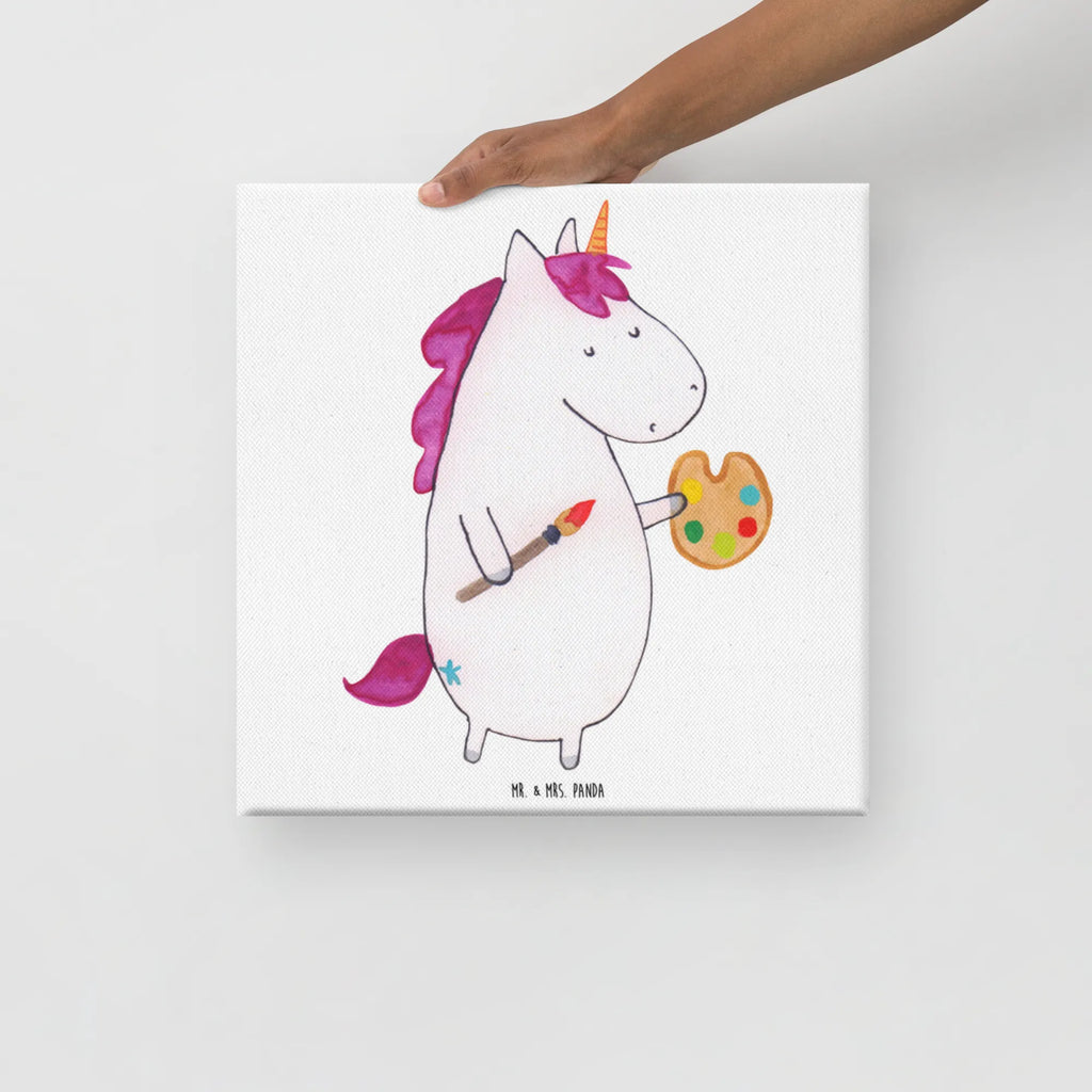 Canvas picture unicorn Artist Wanddeko, Bild, Leinwand, Dekoration, Kunstdruck, Einhorn, Einhörner, Einhorn Deko, Unicorn, Artist, Geschenk, Farbe, Maler, Zeichnen, Pinsel, Künstler, Stift, Englisch, Malen, Welt