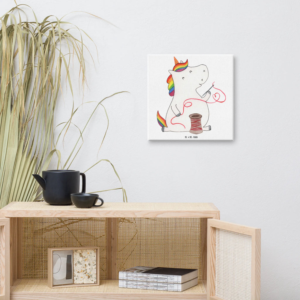 Leinwand Bild Einhorn Näherin Kunstdruck, Leinwand, Unicorn, Einhorn, Einhorn Deko, Einhörner, Nähzimmer, Freundin, Nähen, Stricken, Häkeln, Basteln, Mädchen, Näherin