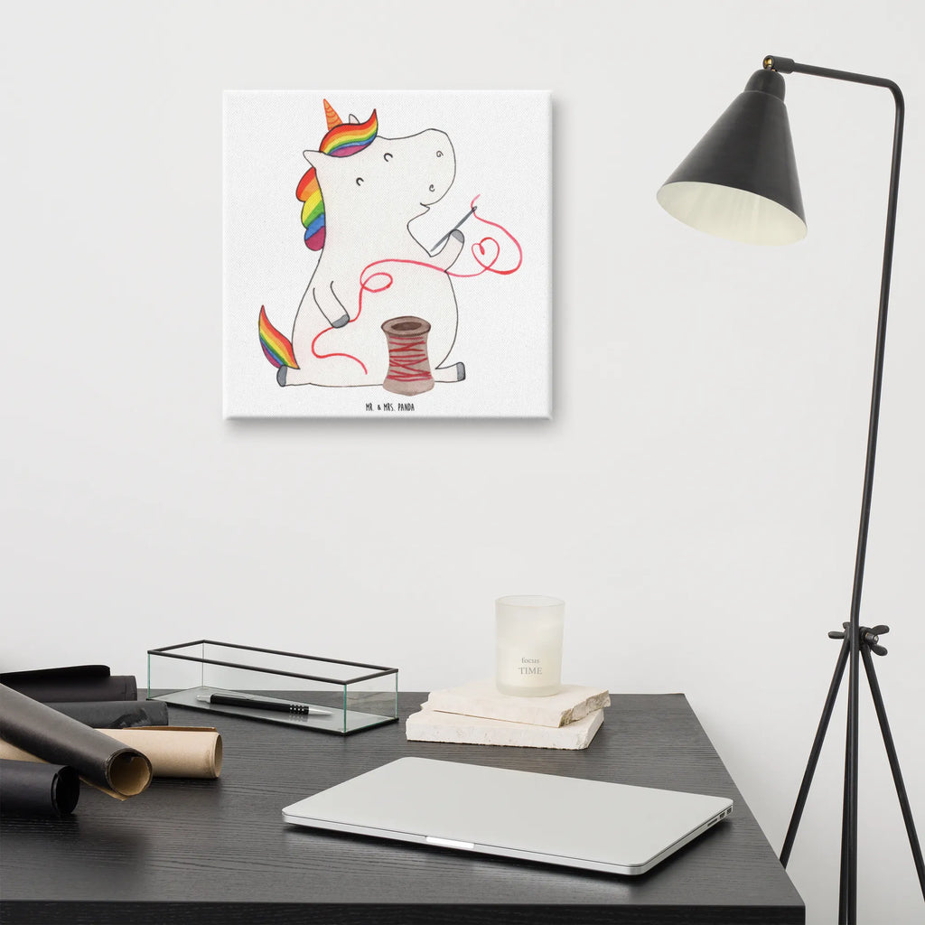 Leinwand Bild Einhorn Näherin Kunstdruck, Leinwand, Unicorn, Einhorn, Einhorn Deko, Einhörner, Nähzimmer, Freundin, Nähen, Stricken, Häkeln, Basteln, Mädchen, Näherin