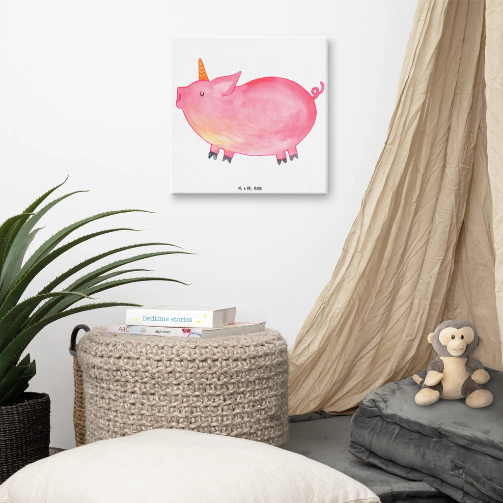 Leinwand Bild Einhorn Schweinhorn Kunstdruck, Leinwand, Unicorn, Einhorn, Einhorn Deko, Einhörner, Spaß, Schwein, English, Geschenk, Spruch, Piggy, Pig, Schweinhorn, Funny, Witzig. Lustig, Englisch, Party, Bauer