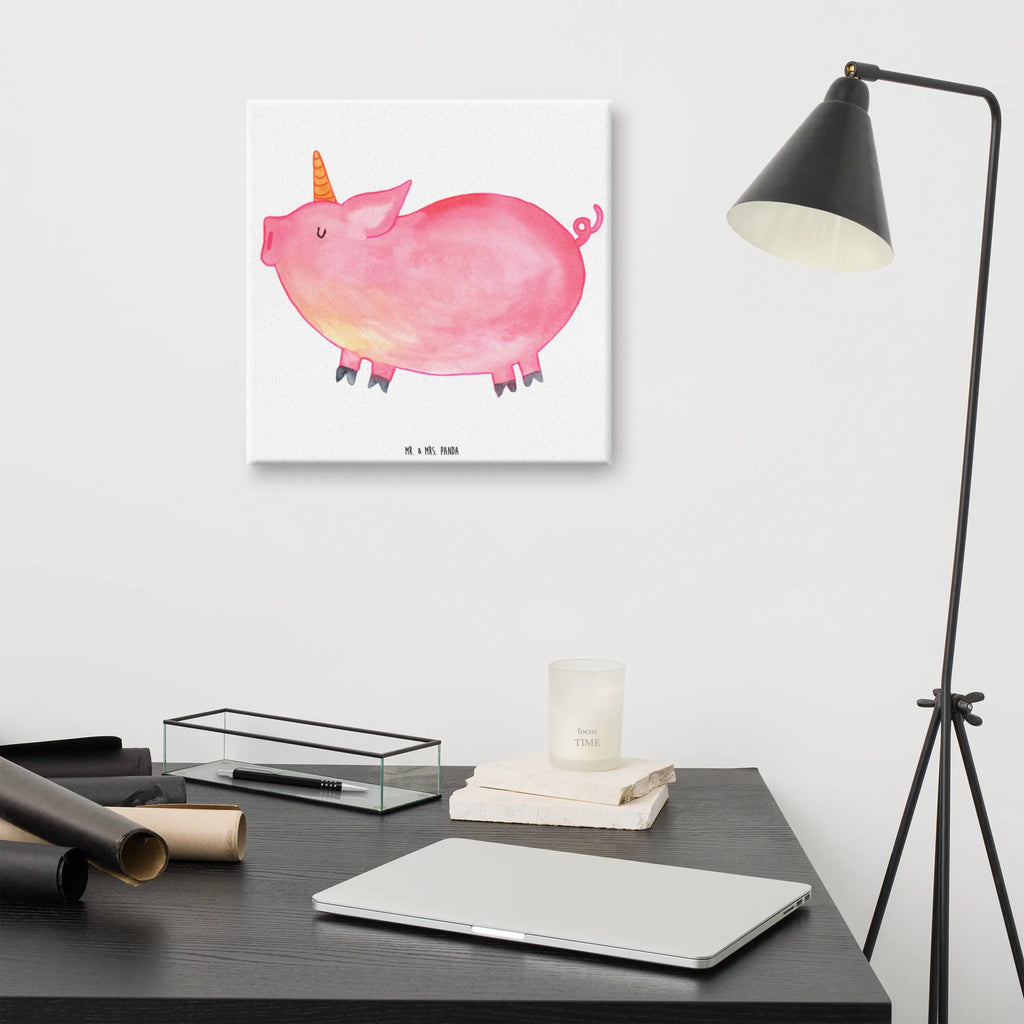 Leinwand Bild Einhorn Schweinhorn Kunstdruck, Leinwand, Unicorn, Einhorn, Einhorn Deko, Einhörner, Spaß, Schwein, English, Geschenk, Spruch, Piggy, Pig, Schweinhorn, Funny, Witzig. Lustig, Englisch, Party, Bauer