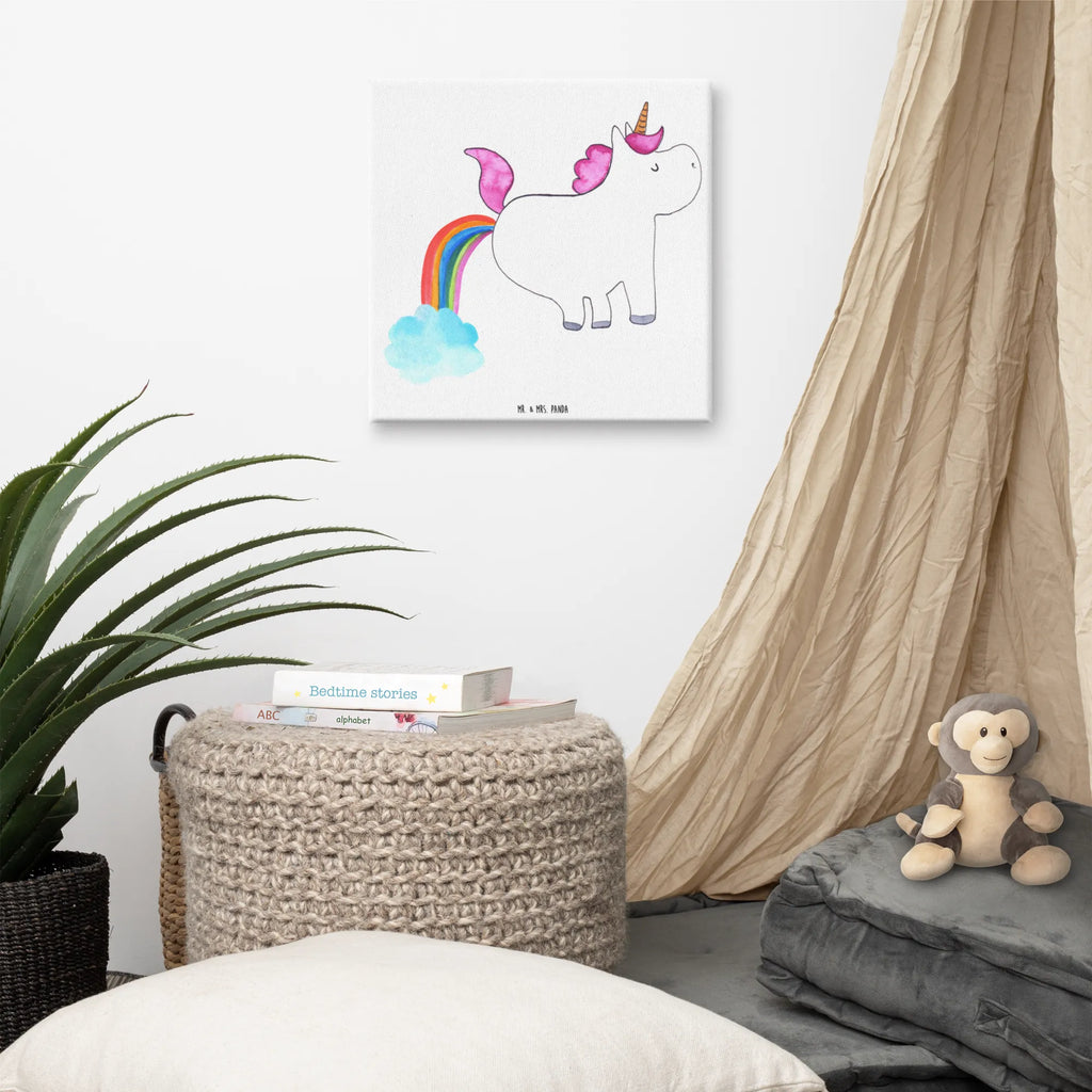 Leinwand Bild Einhorn Pupsend Kunstdruck, Leinwand, Unicorn, Einhorn, Einhorn Deko, Einhörner, Freundin, Erwachsenwerden, Glitzer, Einhornpower, Pups, Spaß, Lustig, Regenbogen