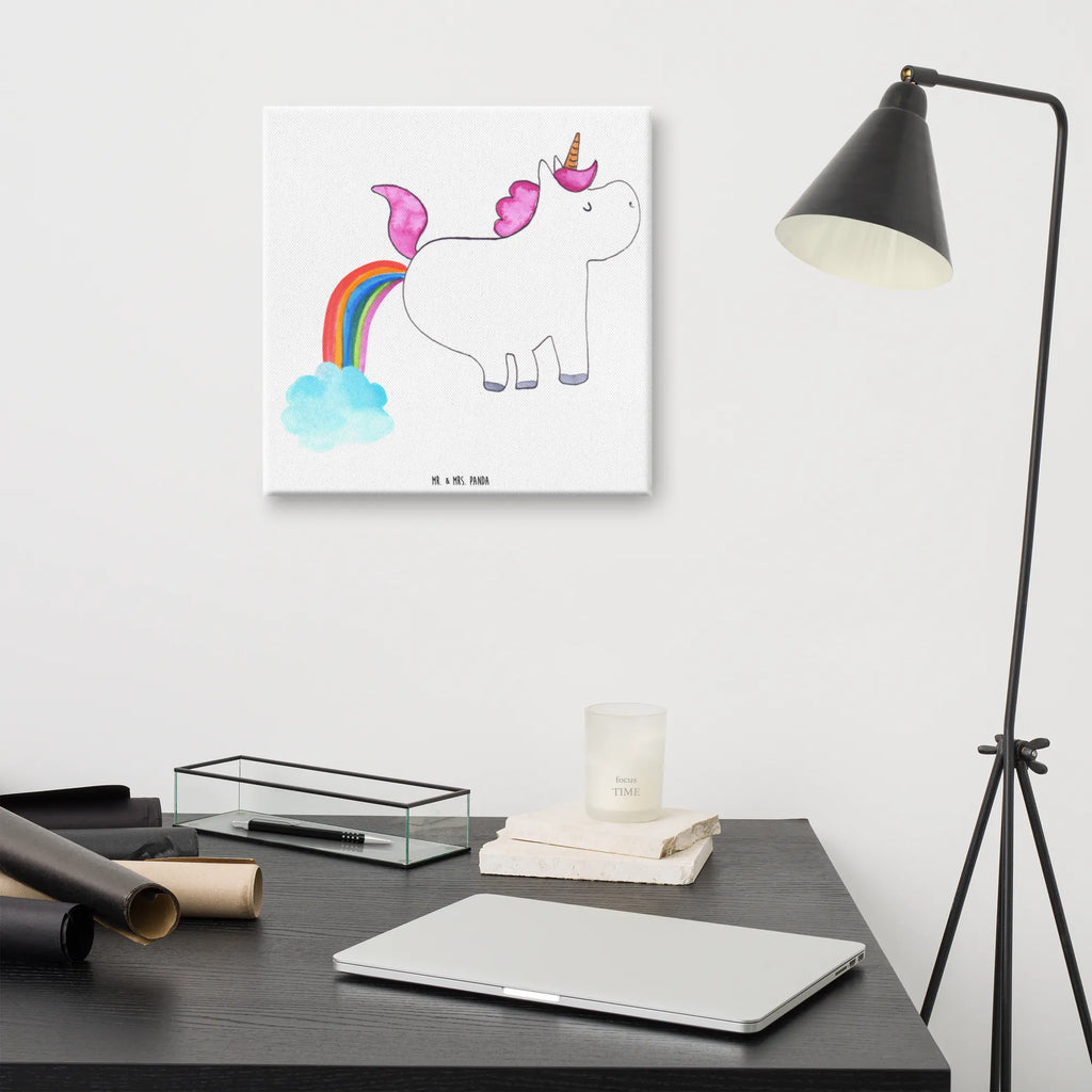 Leinwand Bild Einhorn Pupsend Kunstdruck, Leinwand, Unicorn, Einhorn, Einhorn Deko, Einhörner, Freundin, Erwachsenwerden, Glitzer, Einhornpower, Pups, Spaß, Lustig, Regenbogen