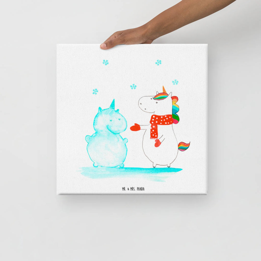 Canvas picture unicorn snowman Leinwand, Bild, Kunstdruck, Wanddeko, Dekoration, Einhorn, Einhörner, Einhorn Deko, Unicorn, Schneemann, Winter, Schnee, Kuchen, Weihnachten, kalt, Mütze, Handschuhe, X-Mas