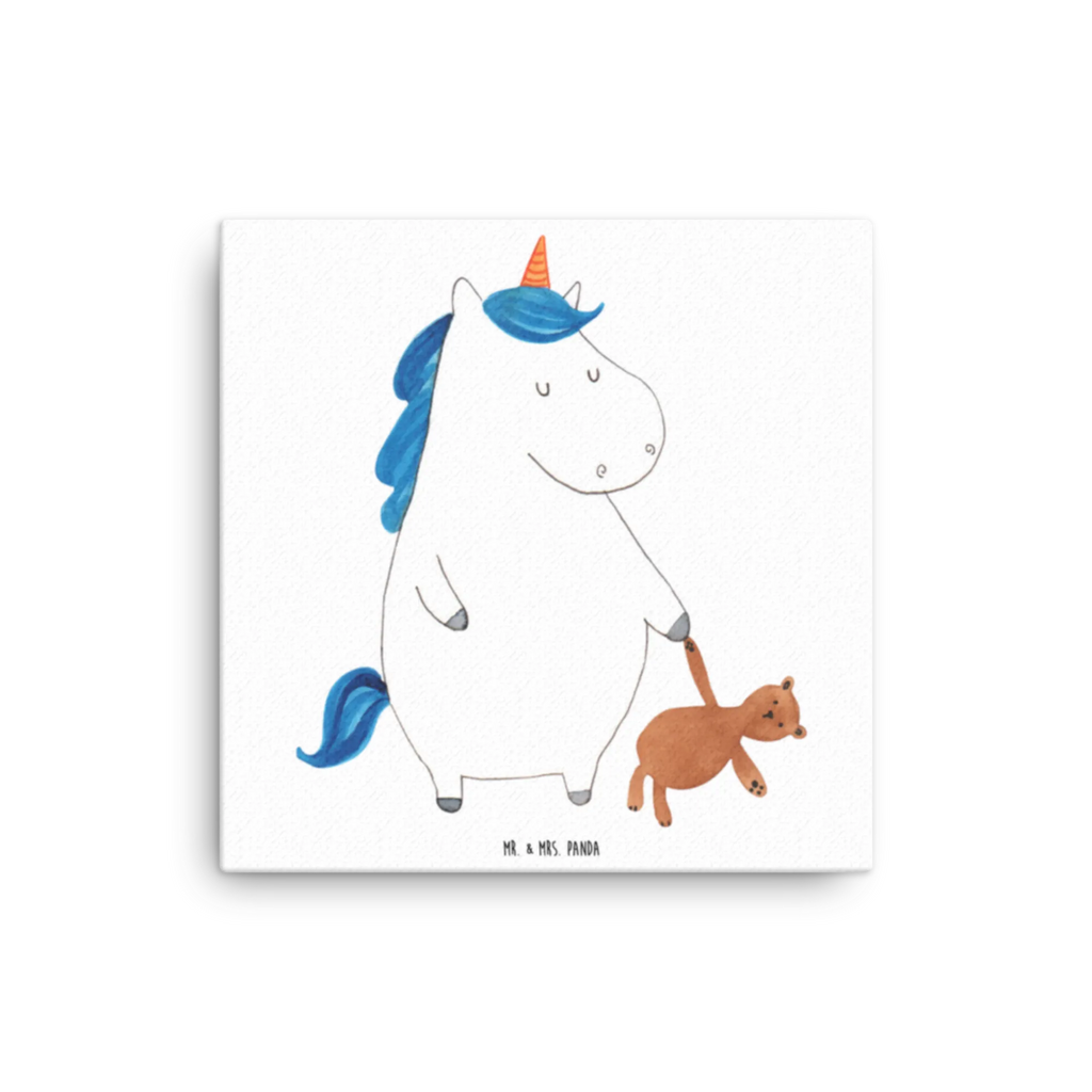 Leinwand Bild Einhorn Teddy Kunstdruck, Leinwand, Unicorn, Einhorn, Einhorn Deko, Einhörner, Bett, Single, Träumen, Freundin, Gute Nacht, schlafen, Singleleben