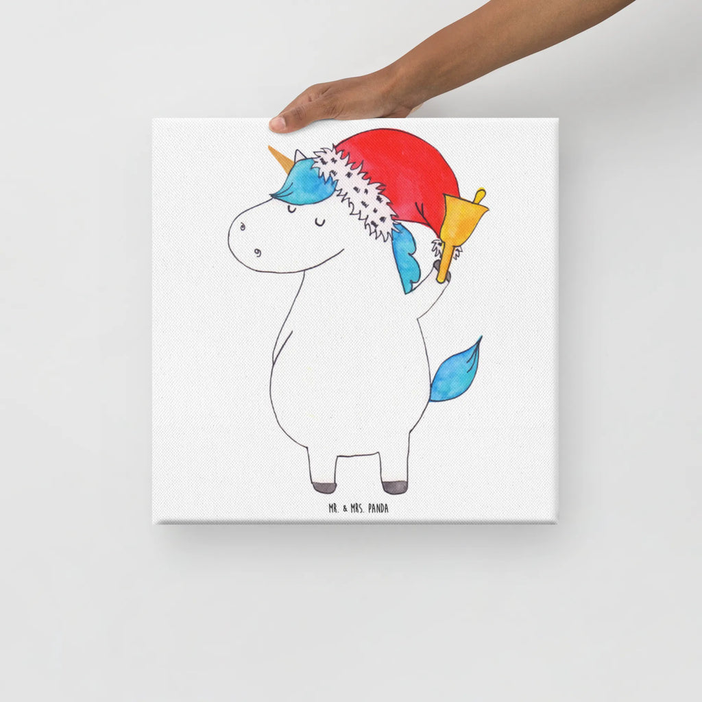 Leinwand Bild Einhorn Weihnachtsmann Kunstdruck, Leinwand, Unicorn, Einhorn, Einhorn Deko, Einhörner, Weihnachtsmann, Gin, Nikolaus, Wunschzettel, Weihnachten, Schoki, Feenstaub, Schokolade, Wunschliste