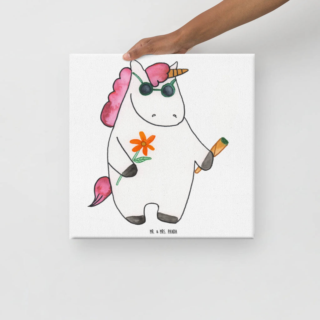 Leinwand Bild Einhorn Woodstock Kunstdruck, Leinwand, Unicorn, Einhorn, Einhorn Deko, Einhörner, Party, Joint, Alkohol, Kiffen, Zigarette, Spaß. Lustig, Witzig, Woodstock