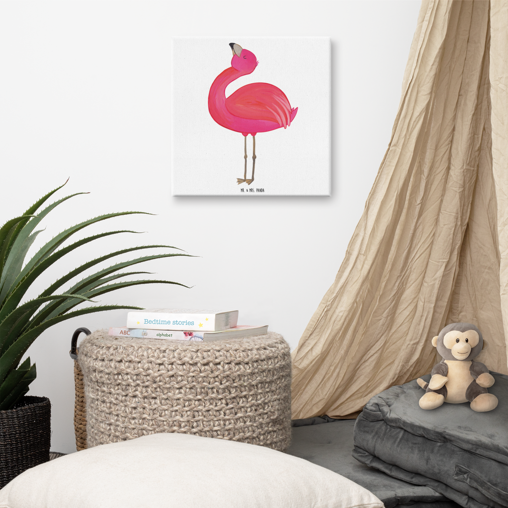 Leinwand Bild Flamingo stolz Leinwand, Bild, Kunstdruck, Wanddeko, Dekoration, Flamingo, stolz, Freude, Selbstliebe, Selbstakzeptanz, Freundin, beste Freundin, Tochter, Mama, Schwester