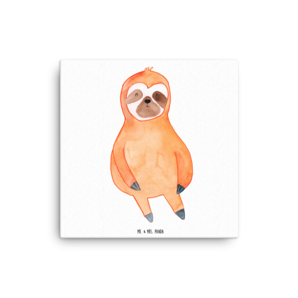 Leinwand Bild Faultier Zufrieden Leinwand, Kunstdruck, Faultier, Faultier Geschenk, Faultier Deko, Relaxen, Lieblingstier, Ruhe, Frieden, faul, Glück, Happy, glücklich, Gelassenheit, Pause, Zufriedenheit, Zufrieden, Faultiere