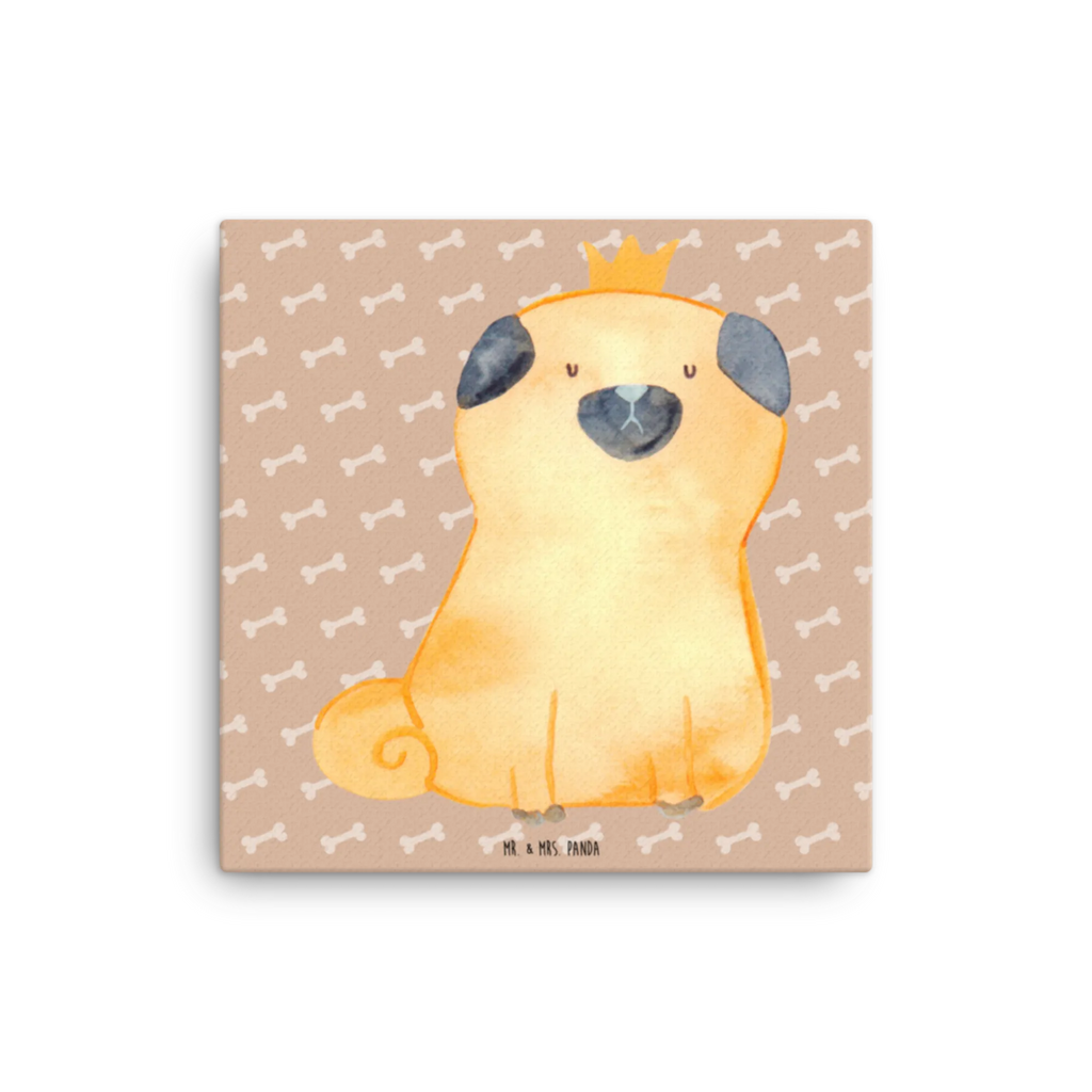 Leinwand Bild Mops Krone Kunstdruck, Leinwand, Hunderasse, Hundebesitzer, Tierliebhaber, Haustier, Sprüche, Hundemotiv, Hund, Lustig, Hausregel, Mops, Hundebesitzer. Spruch, Allergisch, Kinderlos