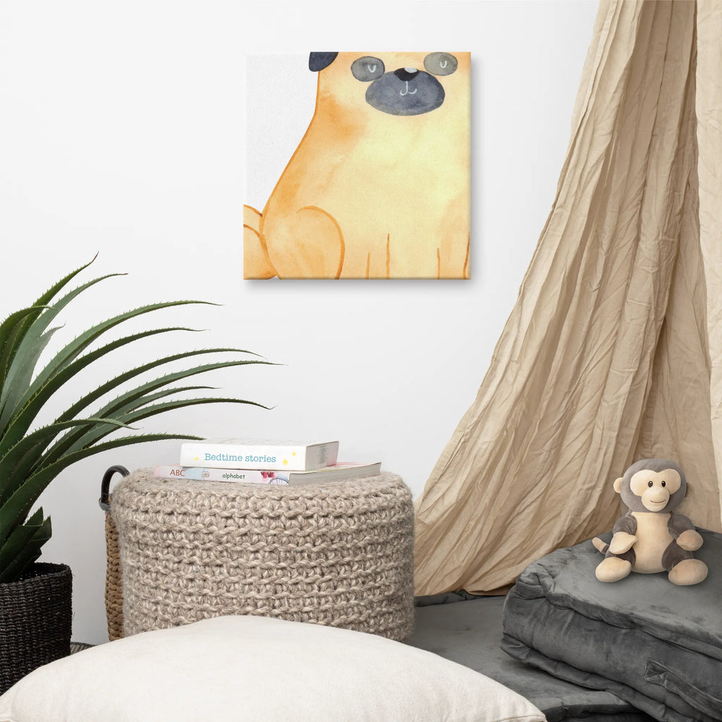 Canvas picture Pug Kunstdruck, Leinwand, Hunderasse, Hundebesitzer, Tierliebhaber, Haustier, Sprüche, Hundemotiv, Hund, Mops, Liebe, Hundeliebe