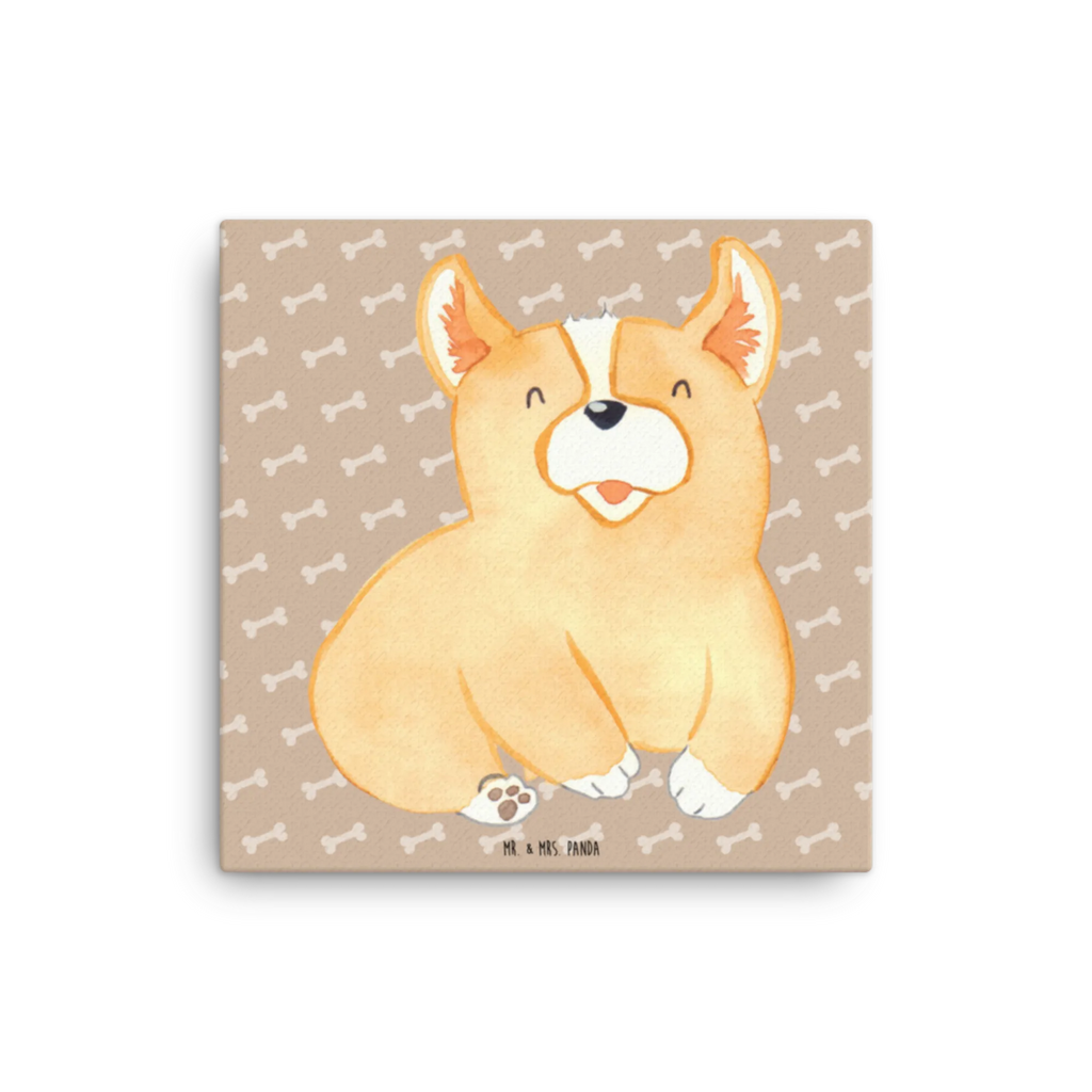 Canvas picture Corgi Wanddeko, Kunstdruck, Leinwand, Bild, Hunderasse, Hundebesitzer, Tierliebhaber, Haustier, Sprüche, Hundemotiv, Hund, Hundespruch, Lebensfreude, Welsh Corgie Pembroke, Spruch, Motivation, Corgie, britisch