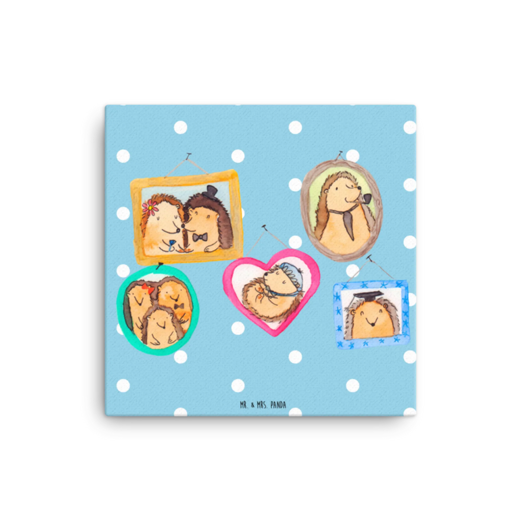 Canvas picture Hedgehog family Kunstdruck, Leinwand, Vatertag, Schwester, Muttertag, Bruder, Papa, Mama, Oma, Opa, Familie, Igel, Zusammenhalt, Liebe, Bilder, Glück