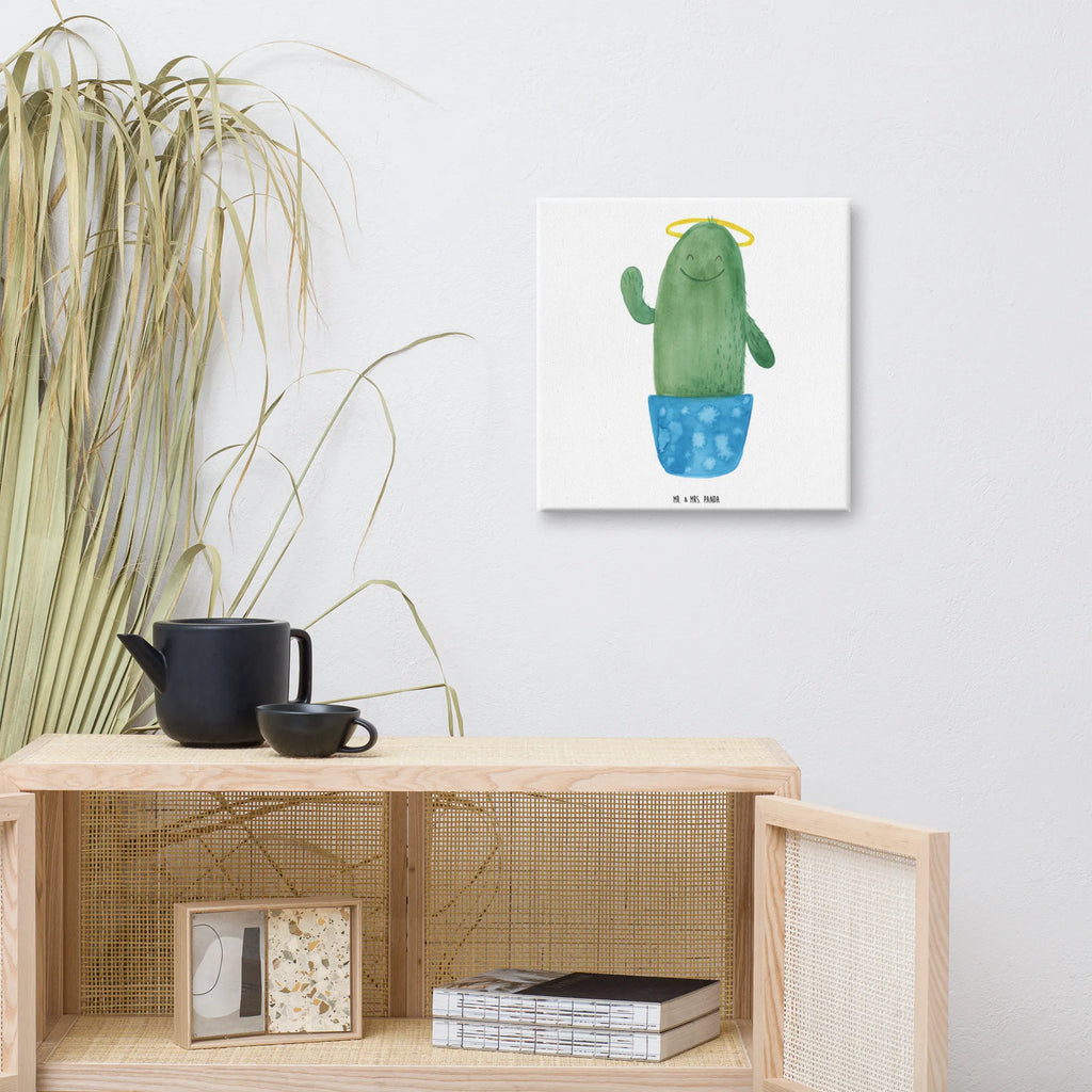 Canvas picture cactus Holy Bild, Leinwand, Wanddeko, Dekoration, Kunstdruck, Kaktus, Kakteen, Freundin, Schwester, frech, Heiligenschein, Eltern, lustig, Kind, Schwestern, Familie, Bruder