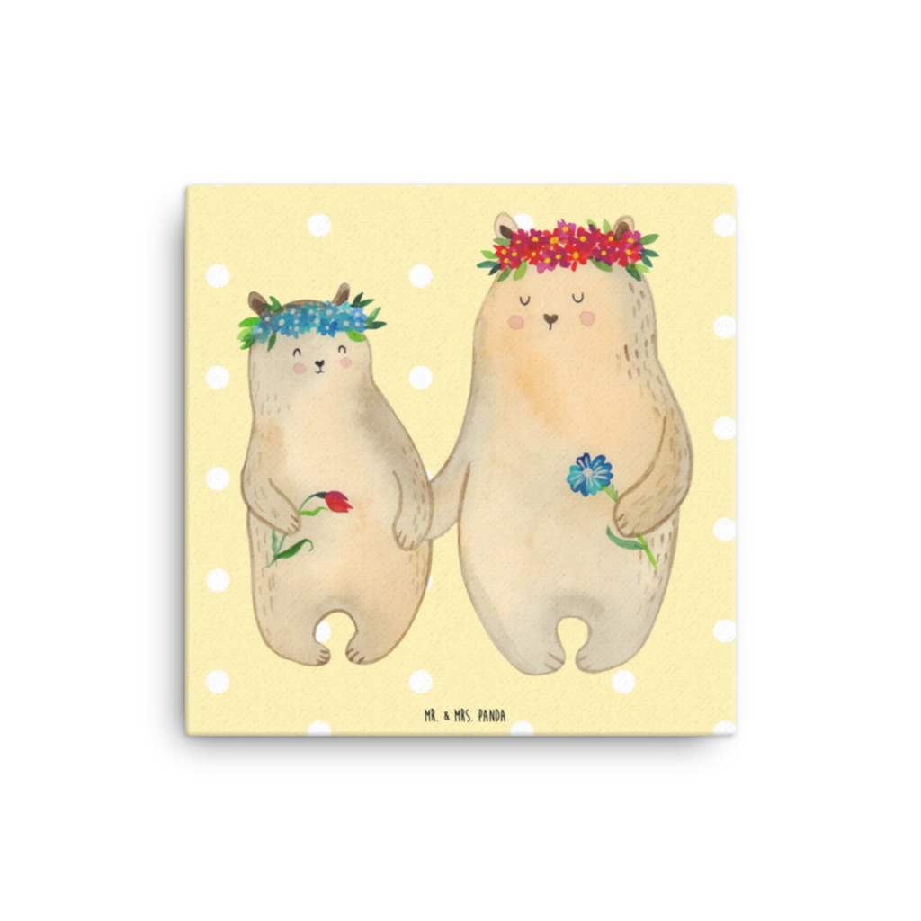 Leinwand Bild Bären mit Blumenkranz Kunstdruck, Bild, Leinwand, Wanddeko, Mama, Schwester, Opa, Bruder, Vatertag, Oma, Muttertag, Familie, Papa, Vorbild, Lieblingsmensch, beste Mutter, Kind, Bären, weltbeste Mama, Bär, Geschenk Mama. Muttertag, Lieblingsmama, Mutti, Tochter, Töchter, Mami, Mutter, Family, Kinder