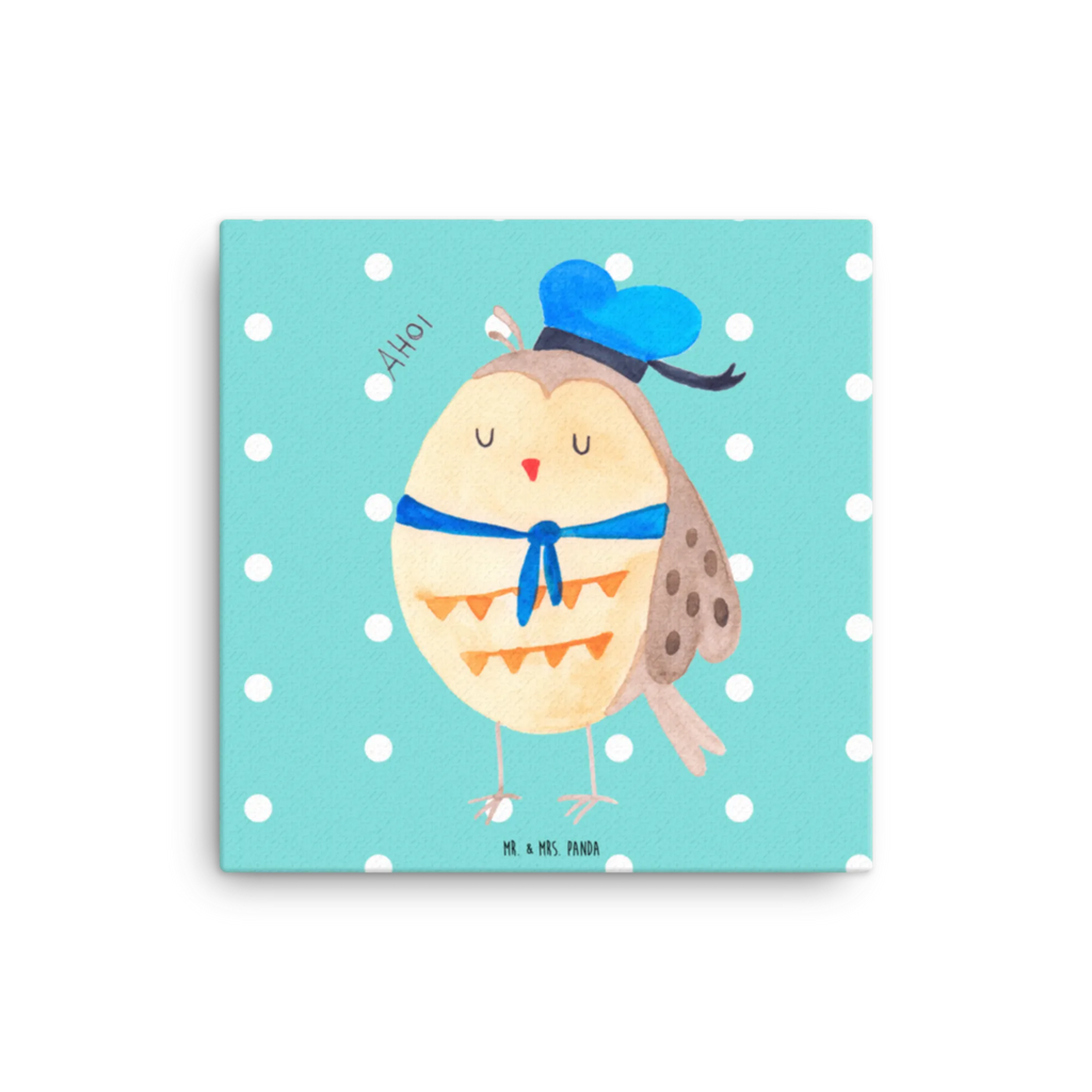 Leinwand Bild Eule Matrosen Leinwand, Kunstdruck, Eule, Owl, Eule Deko, Heimathafen, Eule Spruch, Ehe, Freundin, Seefahrer, Wortspiel Lustig, Hochzeitstag Geschenk, Matrose